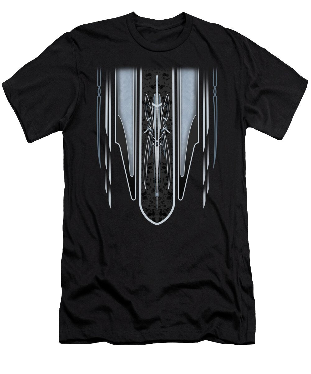 Gray Lowrider Patterns Bartlett Pinstriping T-Shirt