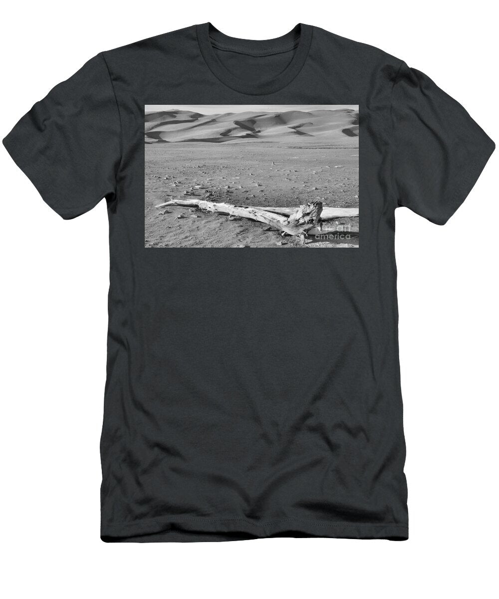 Great Sand Dunes Driftwood Black and White Adam Jewell T-Shirt