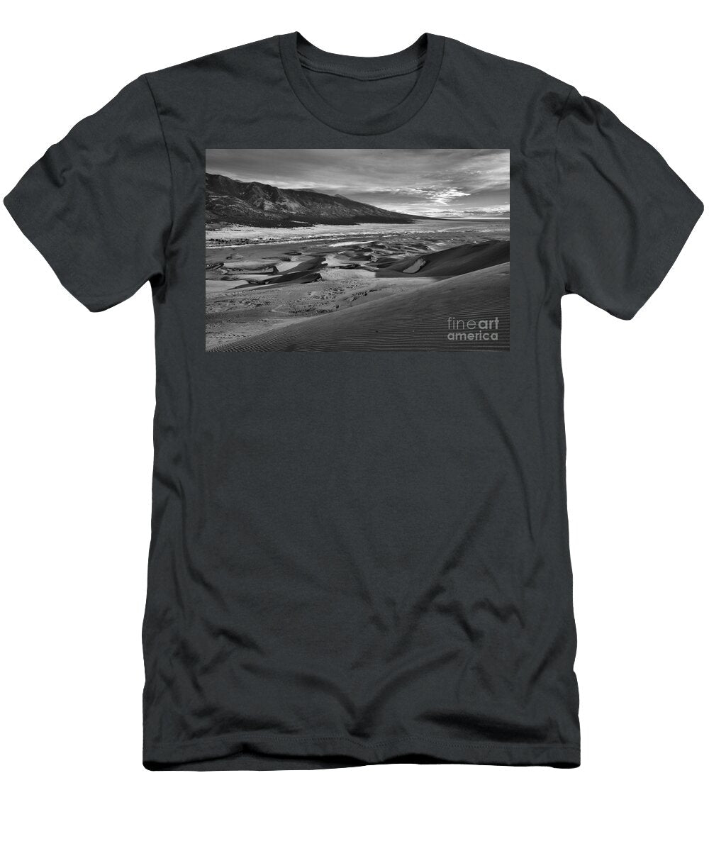 Great Sand Dunes National Park Afternoon Landscape Black and White Adam Jewell T-Shirt