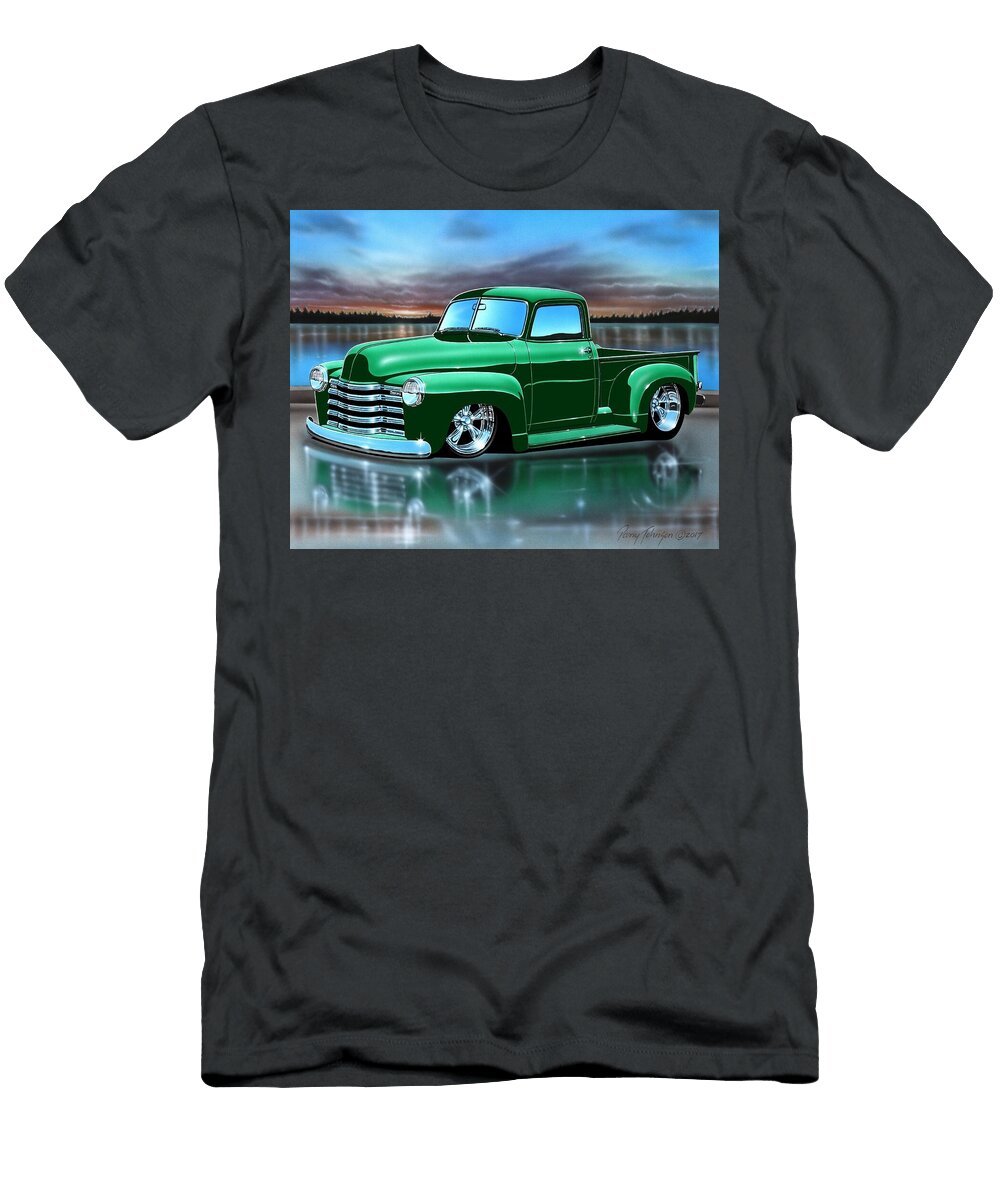 Green 49 Chevy 3100 Pickup Parry Johnson T-Shirt