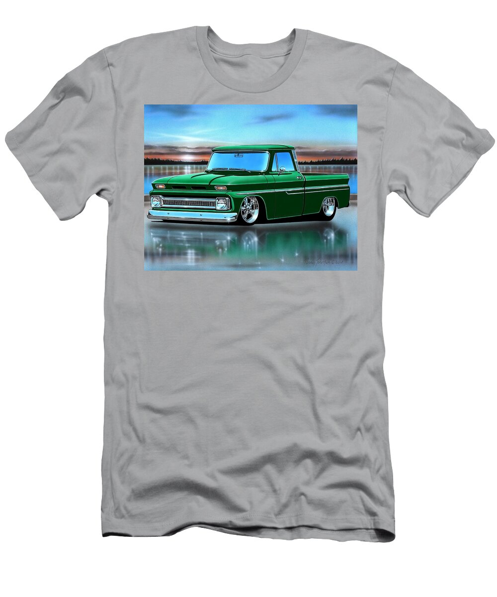 Green 66 Chevy C10 Fleetside Parry Johnson T-Shirt