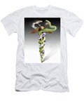 Green and Multicolored Snakes Fighting Ikon Ikon Images T-Shirt