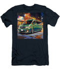 Green Van in Neon Cityscape Night Scene Custom Car Toyota Vellfire 2002 Japan Minivan Jdm Car Vintag Grayson Sheppard T-Shirt