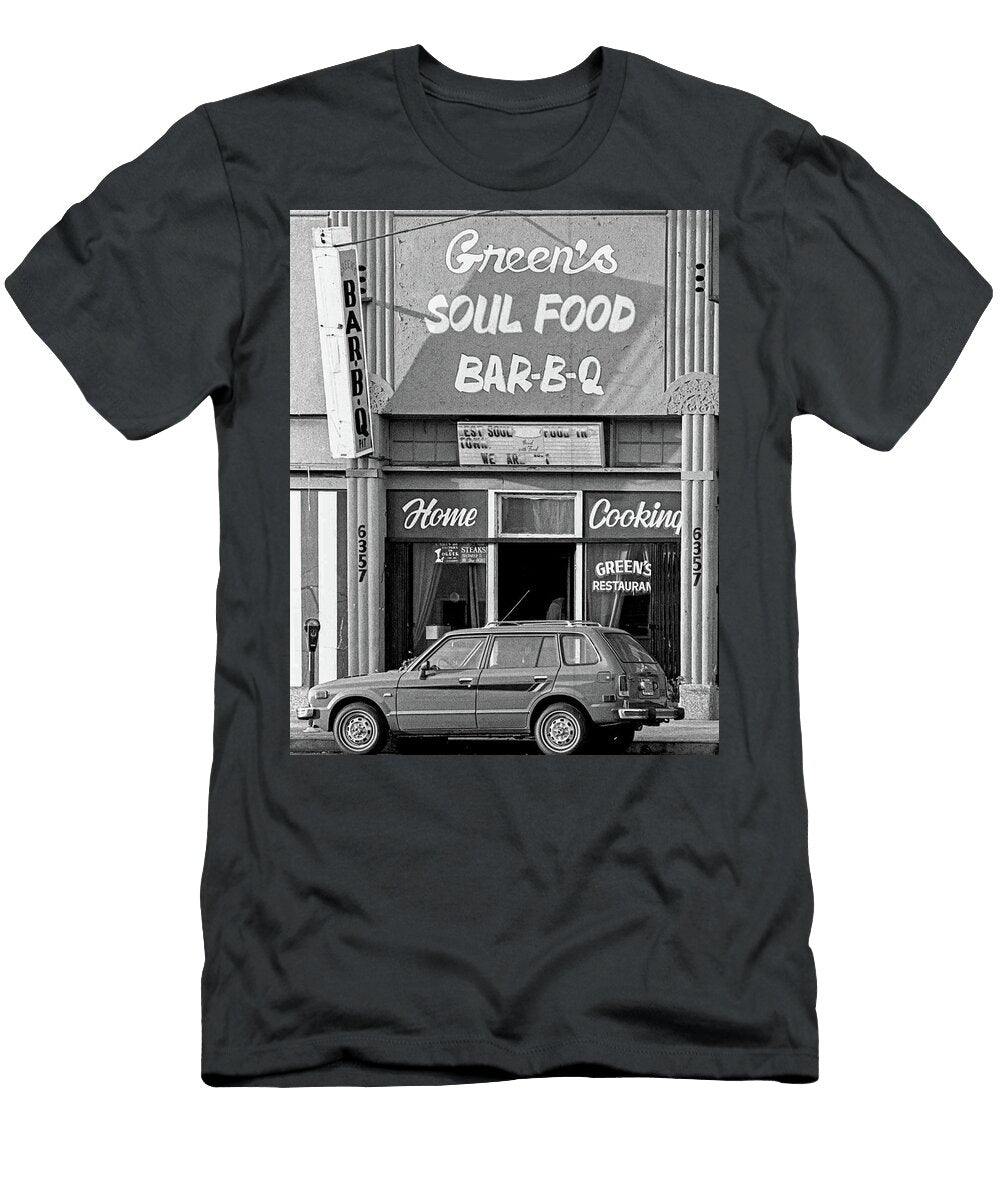 Greens Soul Food Bar B Q Mervyn Rands T-Shirt