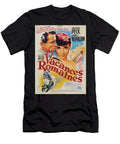 Gregory Peck Audrey Hepburn in Roman Vacation Vintage Art Retro Poster Vintage Treasure Sampadart Gallery T-Shirt