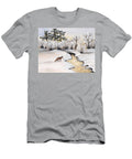 Hand Drawn Fox in a Snow Drift in the Country Side Julien T-Shirt