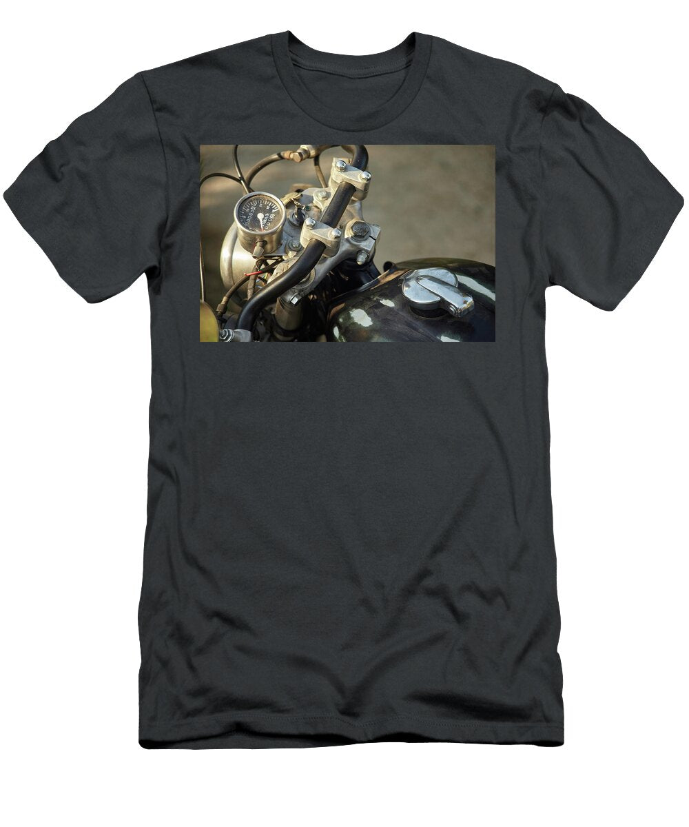 Handlebar of an Old Motorcycle Left in Time Vintage Motorcycles T-Shirt