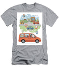 Happy Family Driving Kids in a Minivan with Gps Navigation to Sc Luigi Petro T-Shirt