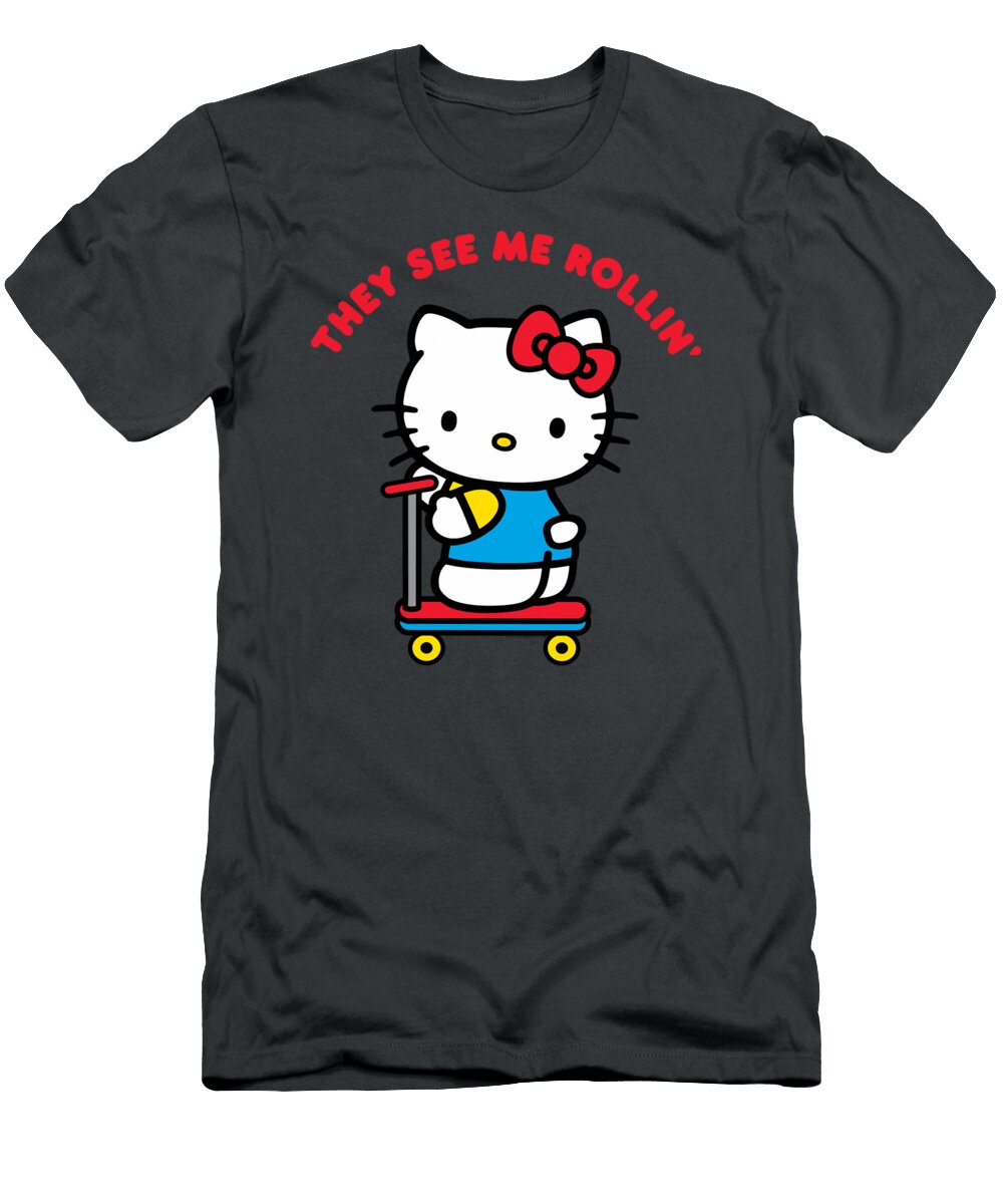 Hello Kitty Scooter Ride They See Me Rollin Makai Ivelle T-Shirt
