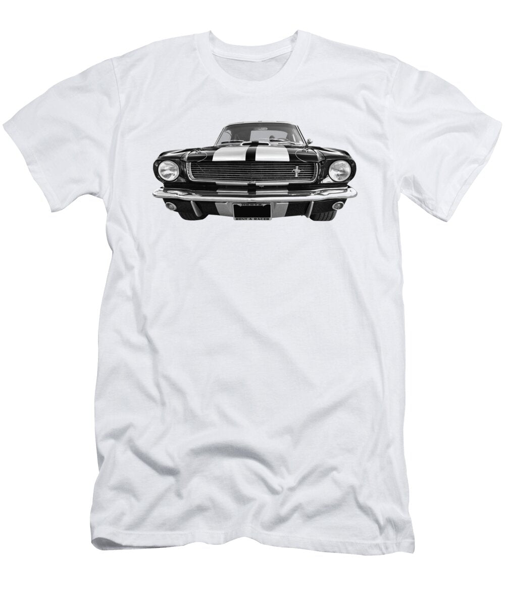 Hertz Rent a Racer Mustang 1966 Black and White Gill Billington T-Shirt