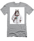 Hippopotamus Drinking Tea Wearing Pajama and Reading Glasses Stellart Studio T-Shirt