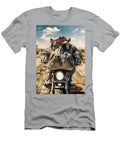 Hippopotamus Motorcycle Adventure Desert Highway Ride Rhys Jacobson T-Shirt