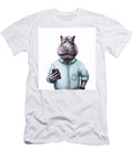 Hippopotamus Texting on the Phone Stellart Studio T-Shirt