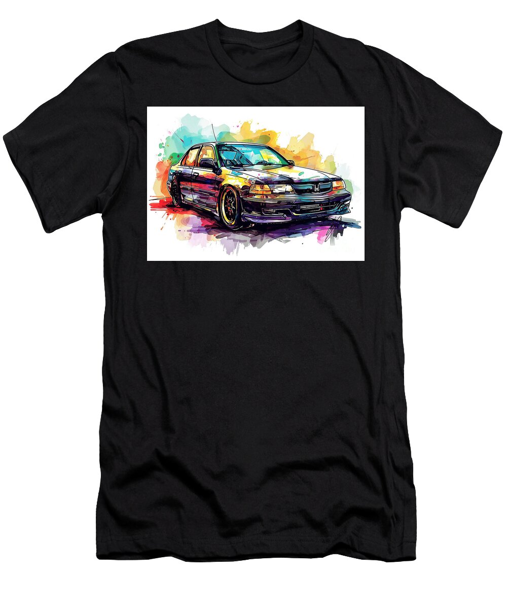 Honda Accord Automotive Art Clark Leffler T-Shirt