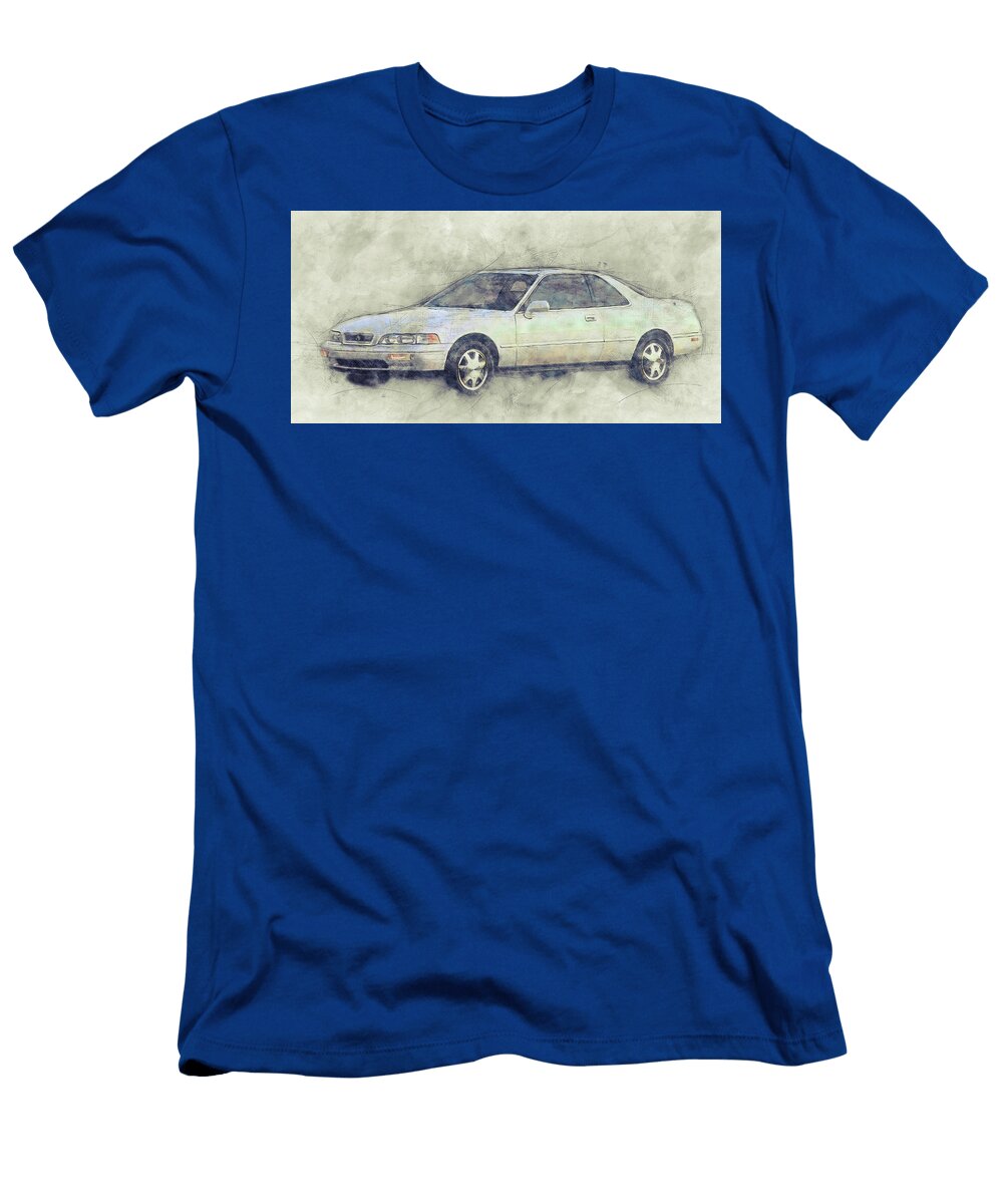 Honda Acura Legend 1 Executive Car 1985 Automotive Art Car Posters Studio Grafiikka T-Shirt