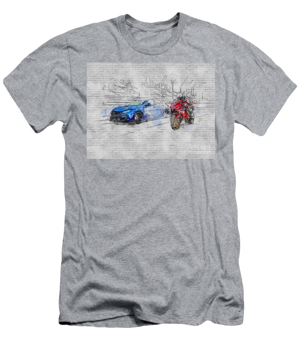 Honda Cbr650f 2018 Civic Type R Race Track Sports Bike New Blue Hatchback Japanese Cars Ashtyn Treutel T-Shirt