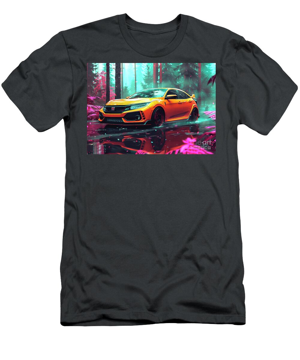 Honda Civic Hatchback Car Lowell Harann T-Shirt