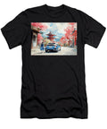 Honda Civic Hatchback Japanese Temple Watercolor with Cherry Blossoms and Mountain View Kyran Estrada T-Shirt