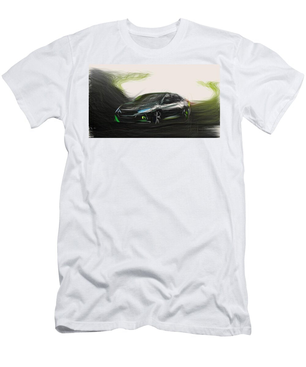 Honda Civic Hatchback Prototype Draw Carstoon Concept T-Shirt