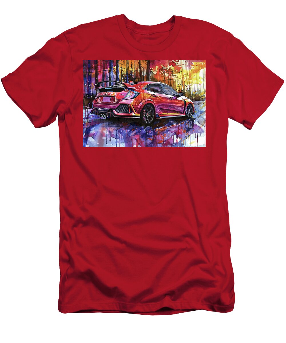 Honda Civic Hatchback Splashes Kari Goldfalse T-Shirt