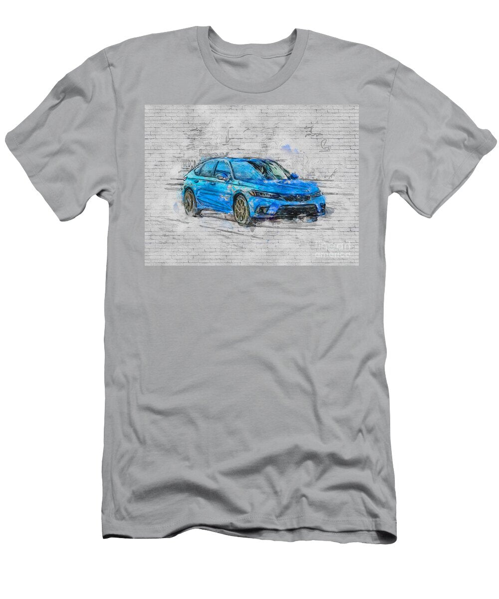 Honda Civic Hatchback Sport Touring Highway 2022 Cars Blue Ashtyn Treutel T-Shirt