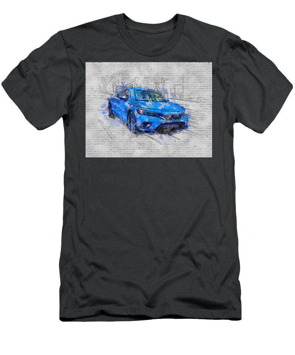 Honda Civic Hatchback Sport Touring Street 2022 Cars Blue Ashtyn Treutel T-Shirt