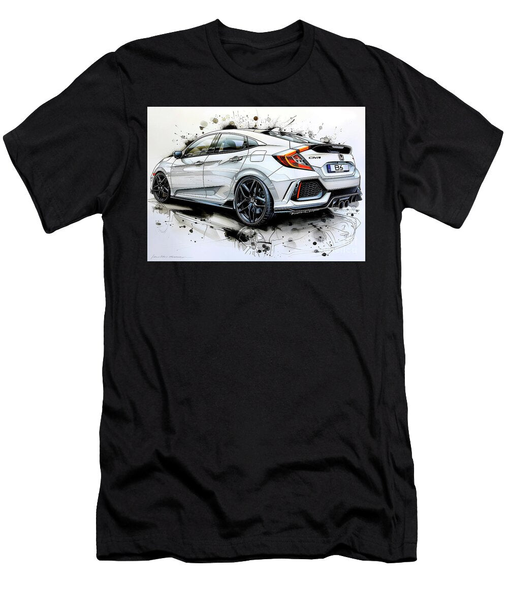 Honda Civic Honda Civic Type R a Sketch of Automotive Excellence Lowell Harann T-Shirt