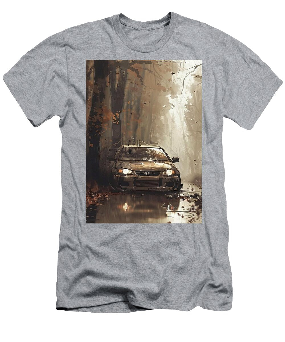 Honda Civic Jdm Modified Car in Forest Lowell Harann T-Shirt