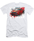 Honda Civic Type R 2017 Hatchback Fast Car Abstract Art Red Sports Car Abstract Art Hollie Love T-Shirt