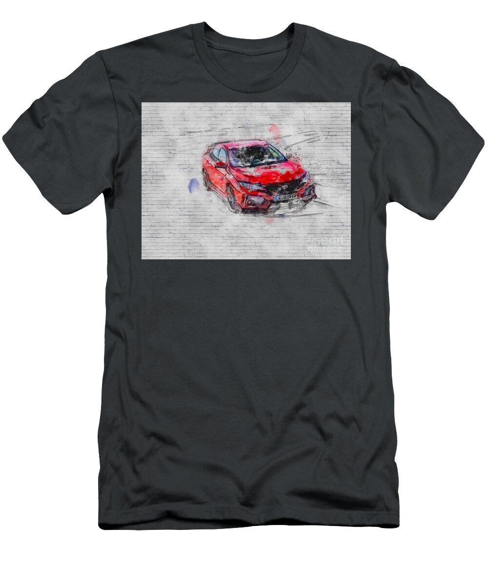 Honda Civic Type R 2017 Red Hatchback Sports Version 320 Hp Racing Track Ashtyn Treutel T-Shirt