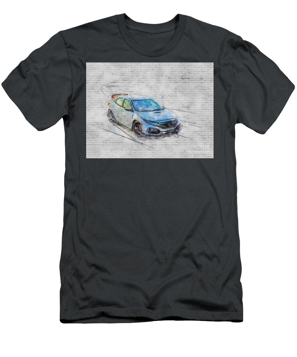 Honda Civic Type R 2019 5 Generation Exterior White Hatchback New Japanese Cars Racing Track Ashtyn Treutel T-Shirt