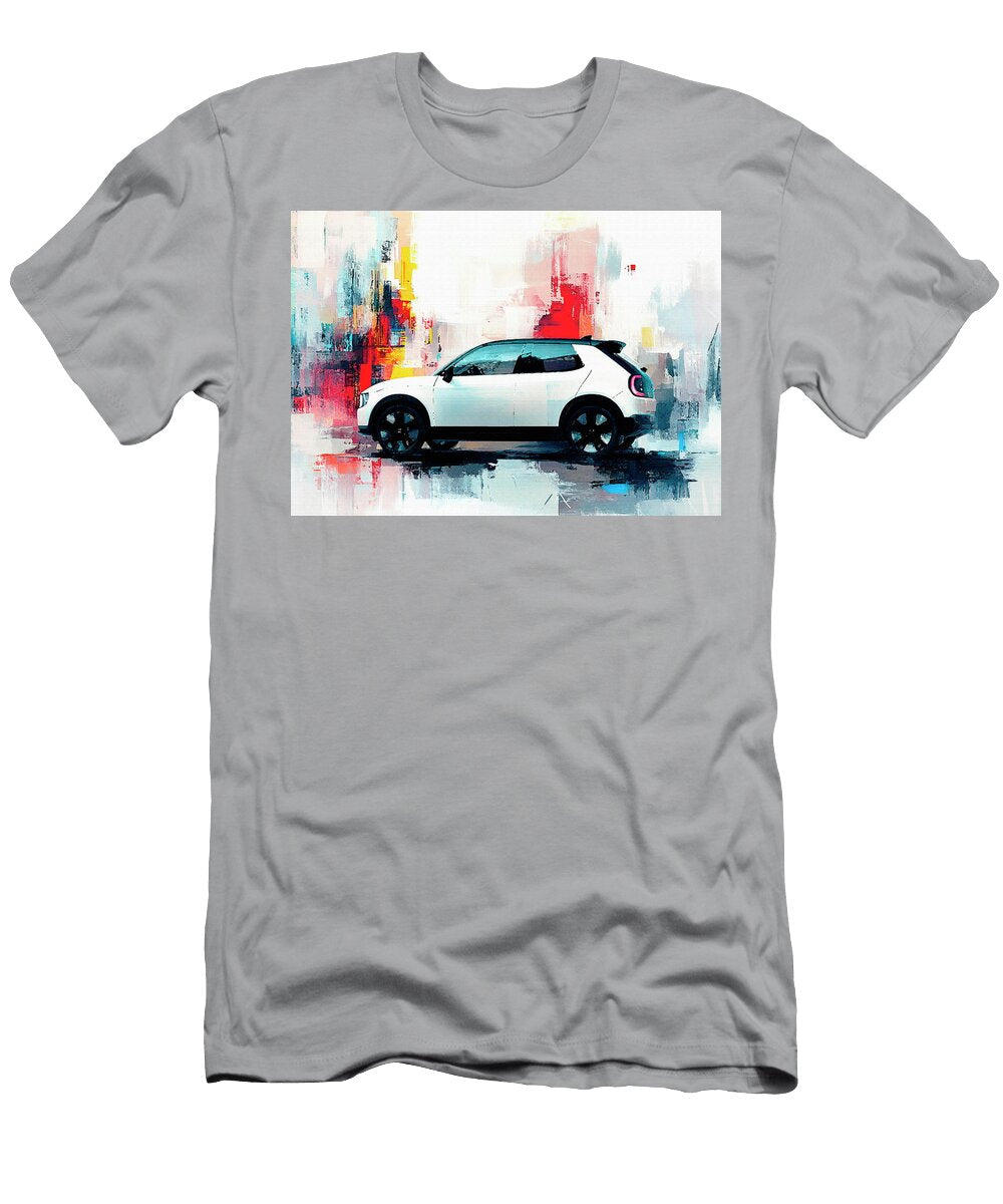 Honda E 2020 Japan Electric Hatchback Abstract Art of a Modern Car Pollard Halle T-Shirt