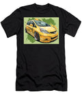 Honda Fit 2007 Hatchback Yellow Car Custom Design Vibrant Yellow Car Art Hollie Love T-Shirt