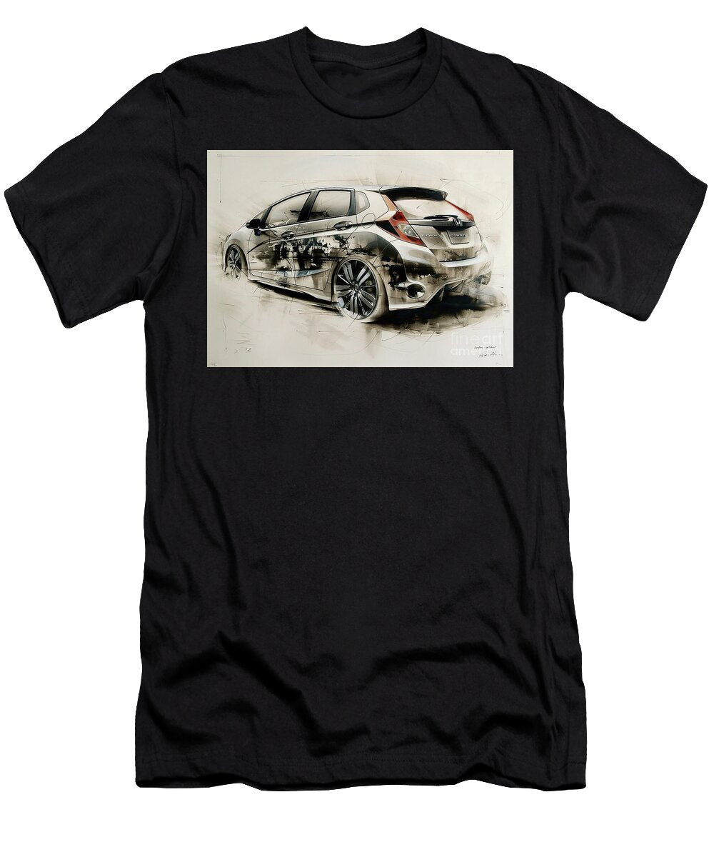 Honda Fit Concept Honda Fit Car Sketch Automotive Design Illustration Lowell Harann T-Shirt