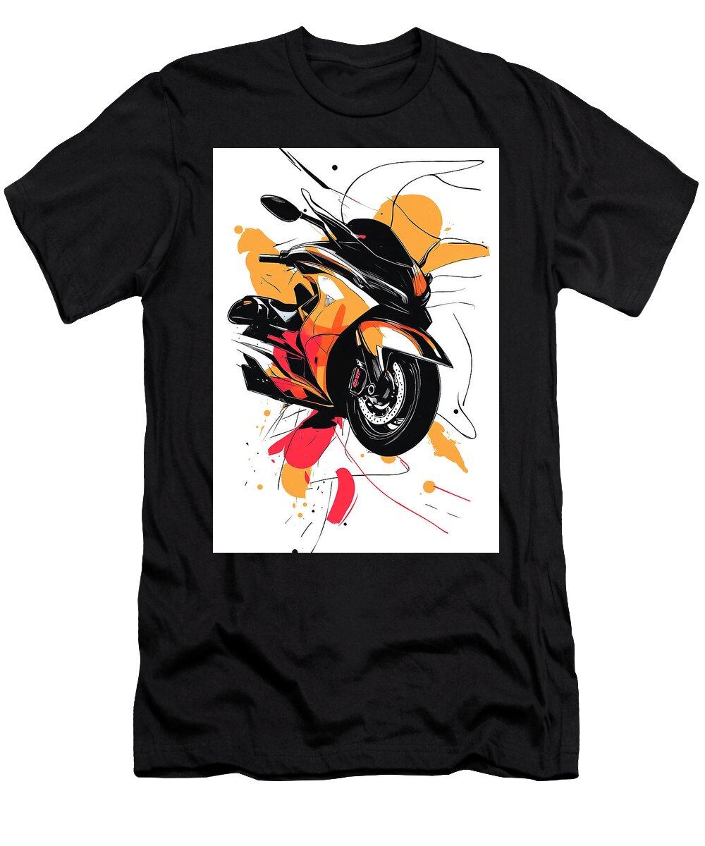 Honda Gold Wing Dynamic Scooter Graphic Art Design Jennifer Moore T-Shirt