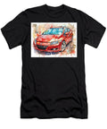 Honda Insight 2010 Hatchback Watercolor Art Red Car Drawing Vibrant Red Car Watercolor Hollie Love T-Shirt