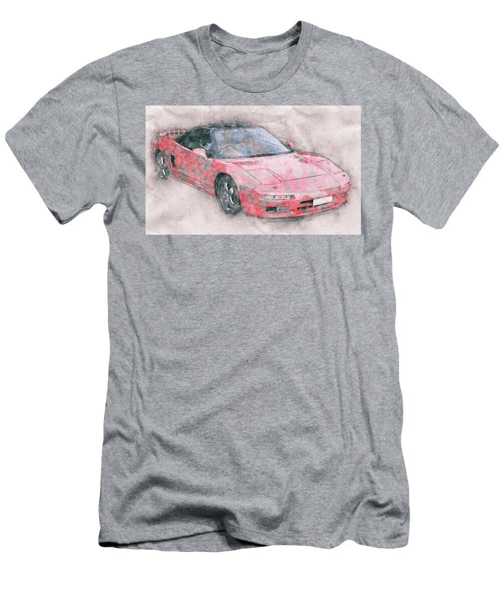 Honda Nsx 1 Acura Nsx Sports Car Automotive Art Car Posters Studio Grafiikka T-Shirt