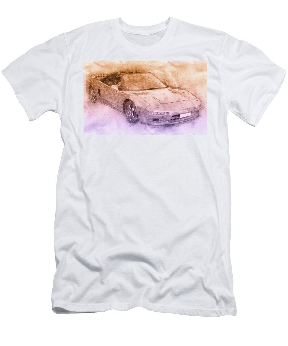 Honda Nsx 2 Acura Nsx Sports Car Automotive Art Car Posters Studio Grafiikka T-Shirt