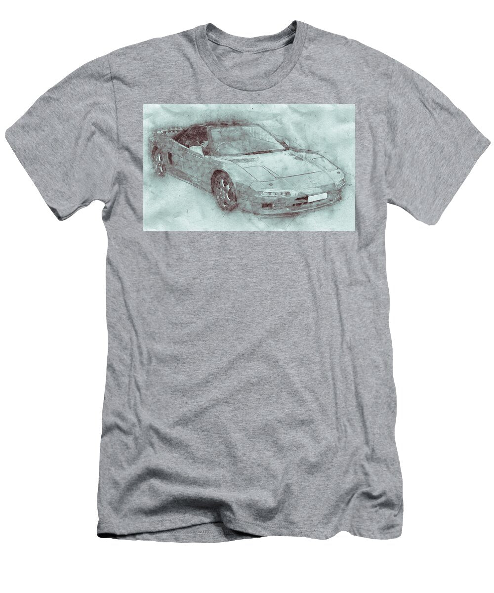 Honda Nsx 3 Acura Nsx Sports Car Automotive Art Car Posters Studio Grafiikka T-Shirt