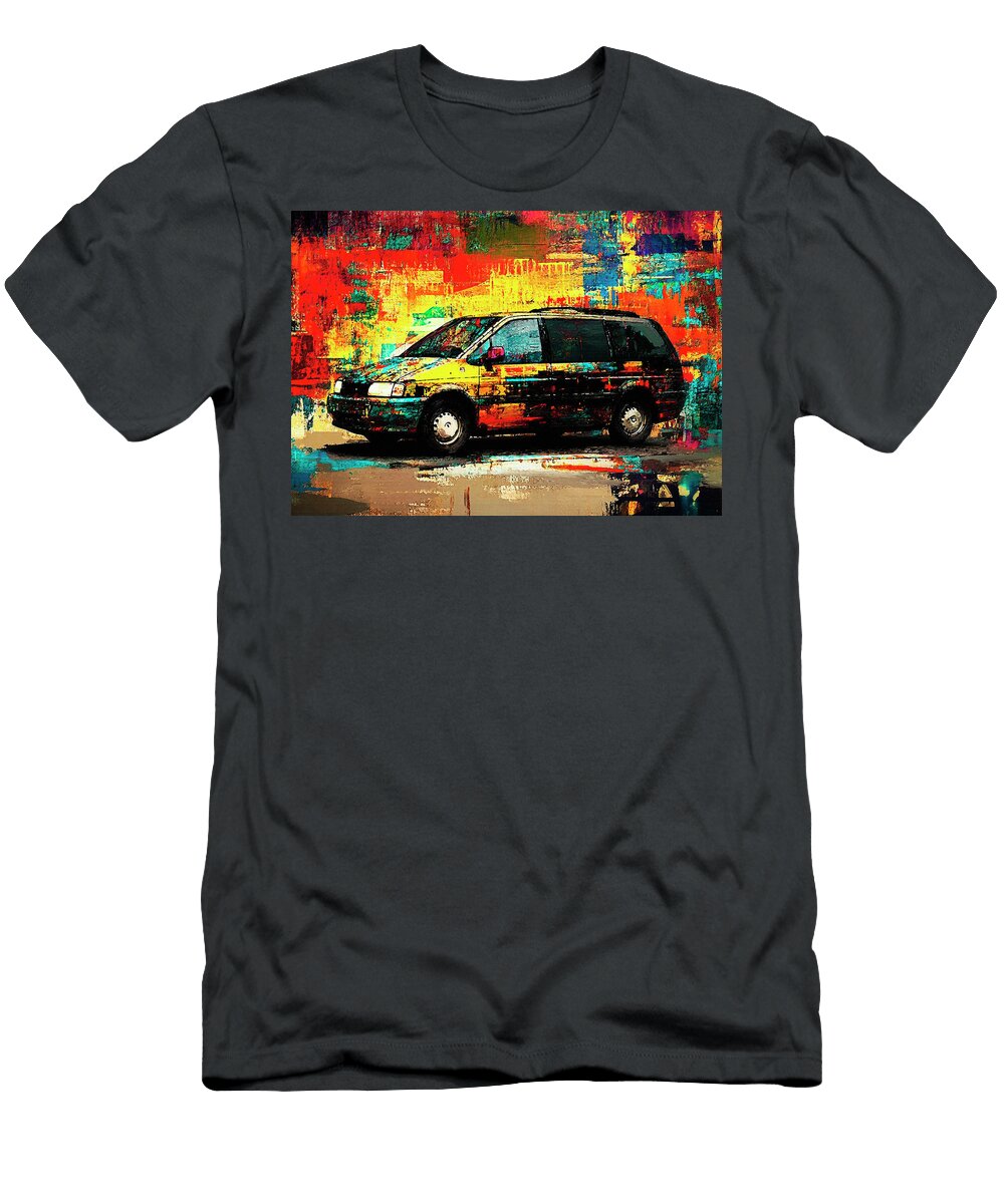 Honda Odyssey 1994 Japan Minivan Abstract Colorful Van Pollard Halle T-Shirt