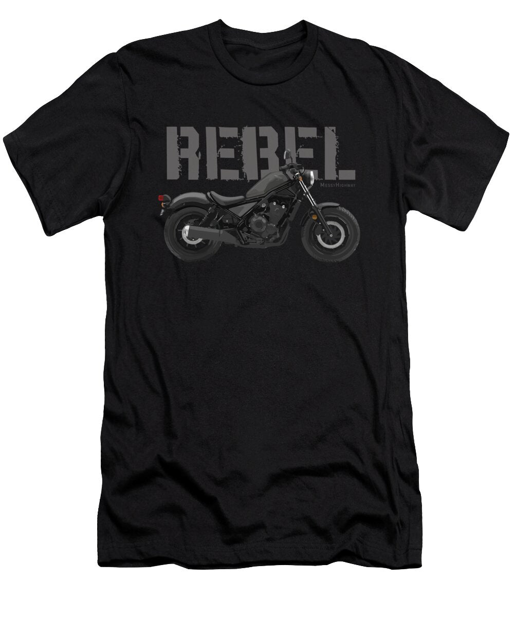 Honda Rebel 500 19 Black S Messy Highway T-Shirt
