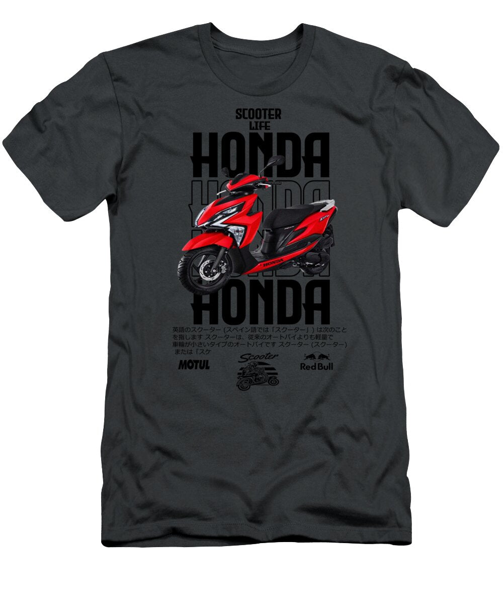 Honda Scooter Fondo Blanco Moto Gallery Reverie T-Shirt