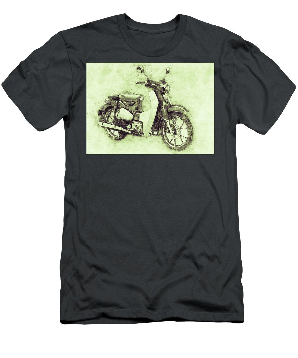 Honda Super Cub 3 Motor Scooters 1958 Motorcycle Poster Automotive Art Studio Grafiikka T-Shirt