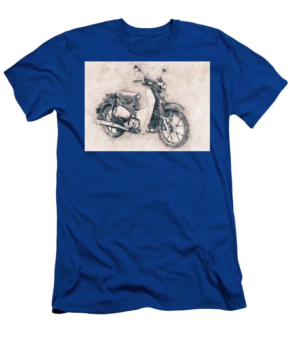 Honda Super Cub Motor Scooters 1958 Motorcycle Poster Automotive Art Studio Grafiikka T-Shirt