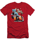 Hot Rod Santa Christmas Cartoon Jeff Hobrath T-Shirt