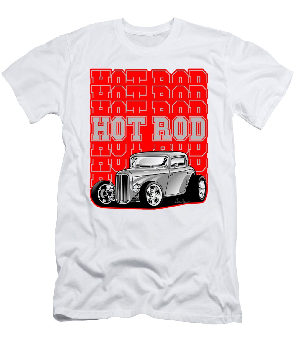 Hot Rod Word Art V1 Walter Herrit T-Shirt