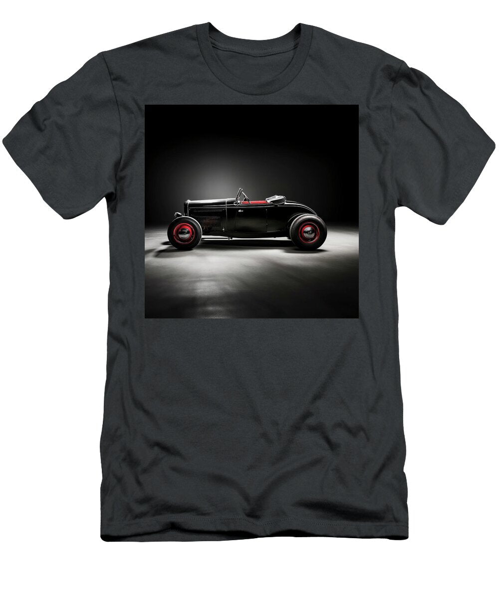 Hotrod Open Wheel Roadster in Black and Red Yo Pedro T-Shirt