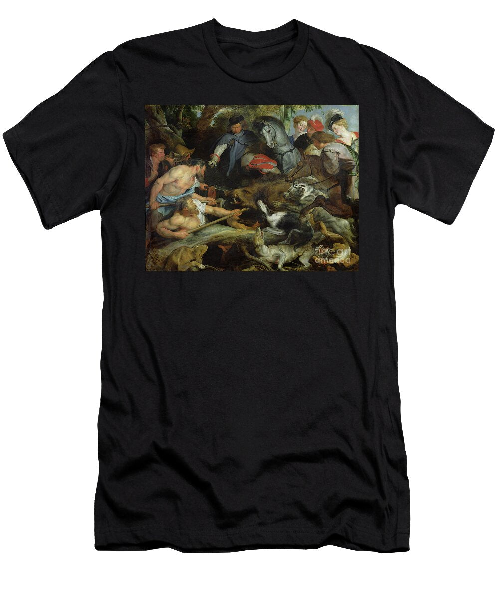 Hunting a Wild Boar 1615 16 Peter Paul Rubens T-Shirt