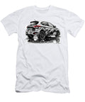 Hyundai Accent Custom Designed Hatchback Black and White Car Art Lowell Harann T-Shirt