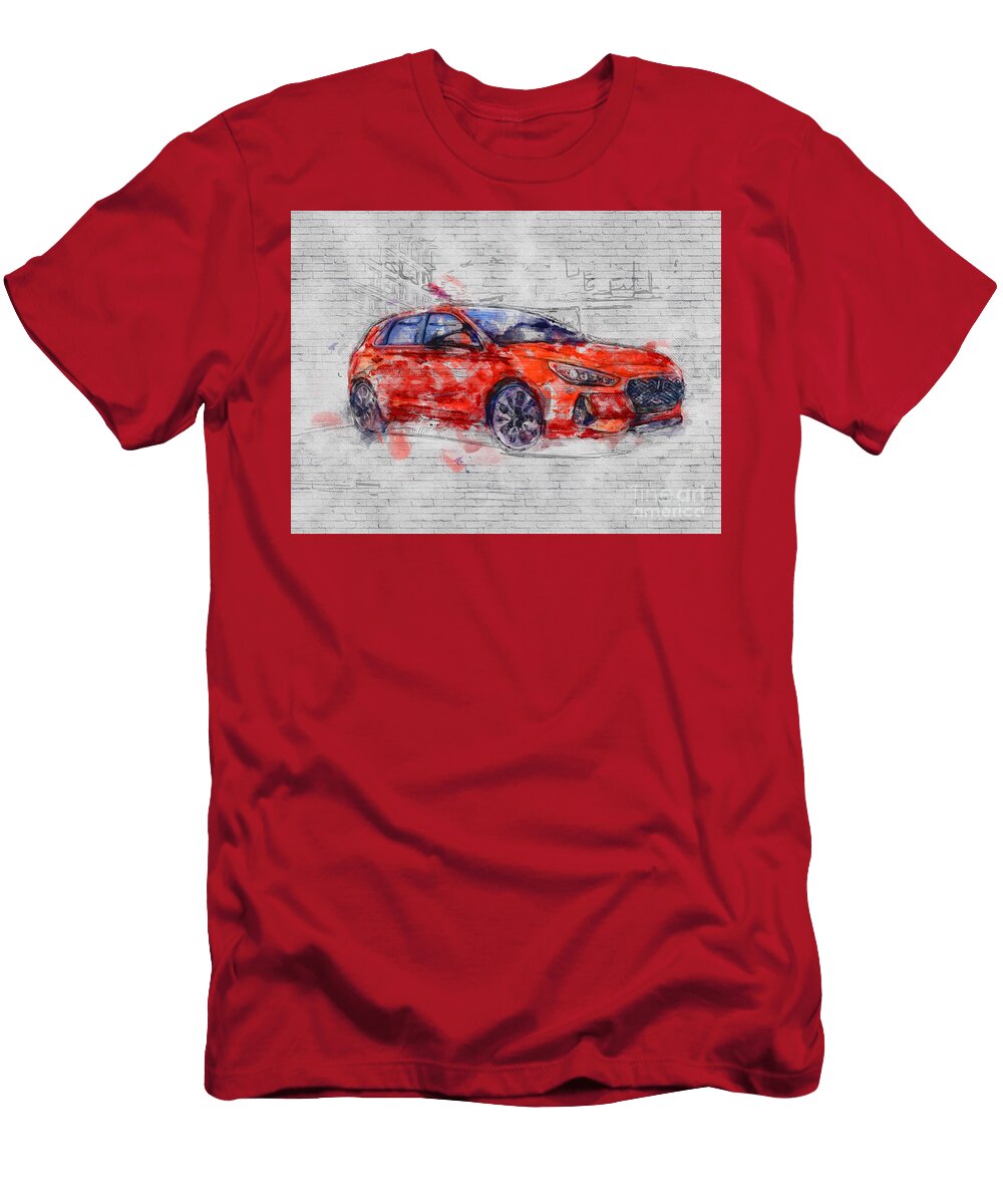 Hyundai Elantra Gt 2018 Hatchback New I30 Korean Cars Orange Ashtyn Treutel T-Shirt